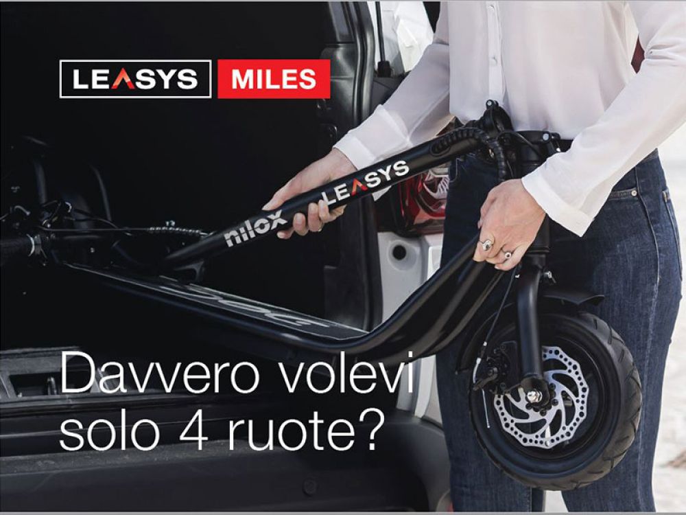 Il monopattino elettrico incluso nel contratto di noleggio Leasys