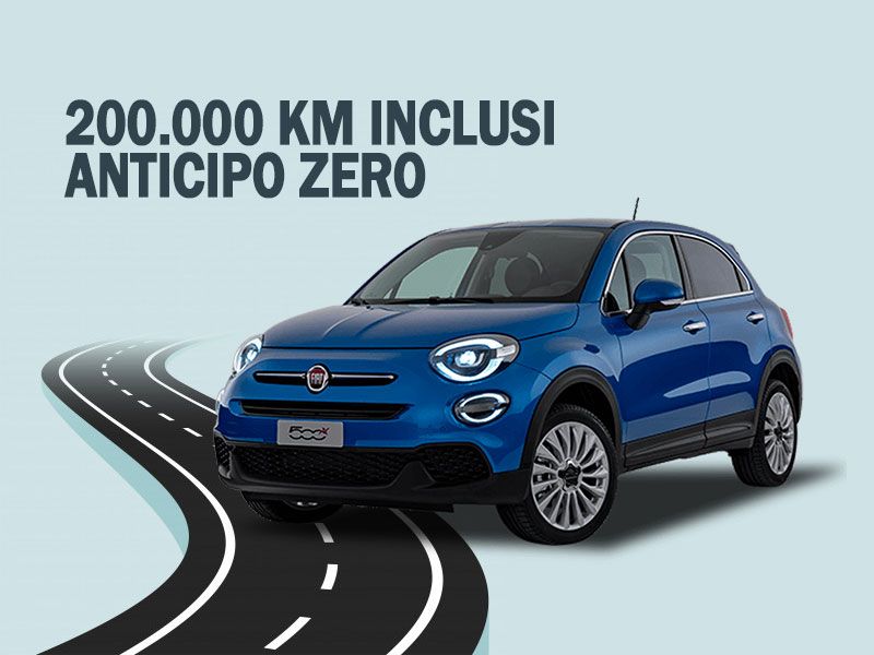 Noleggio lungo termine FIAT 500X 1.6 MJet Connect con 200.000 km inclusi